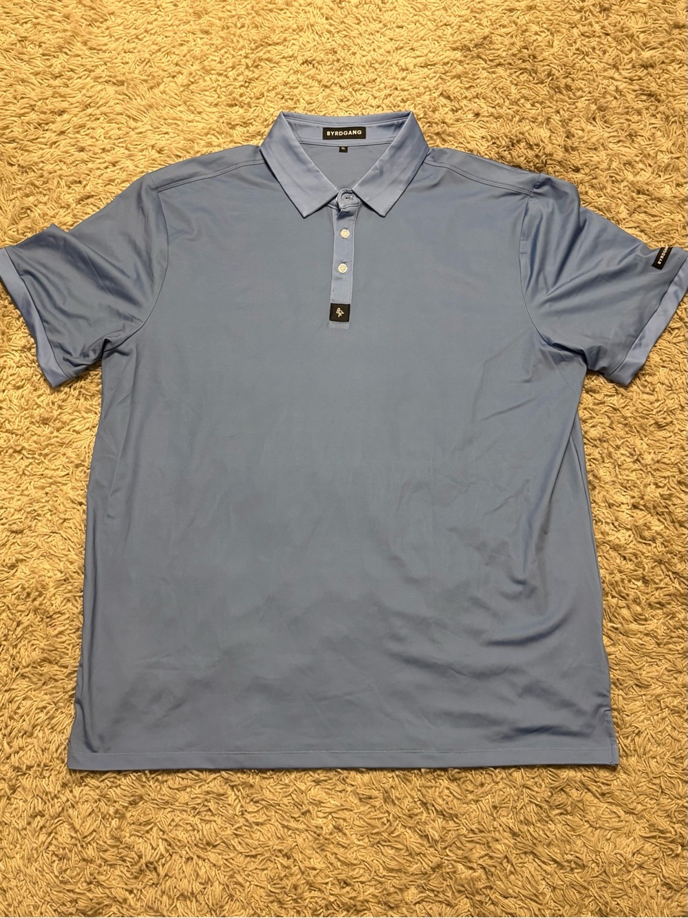 Bryd Gang Men's XL Golf Solid Blue Polo Shirt  Size XL